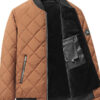 Fashion Rhombic-sewing Design Cotton Coat Winter Warm Thickened Baseball Jacket Casual Solid Color Outwear Clothing For Men - Image 3